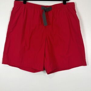 Columbia Swim Shorts Mens L Red Omni Shade Mesh Lined Elastic Waist